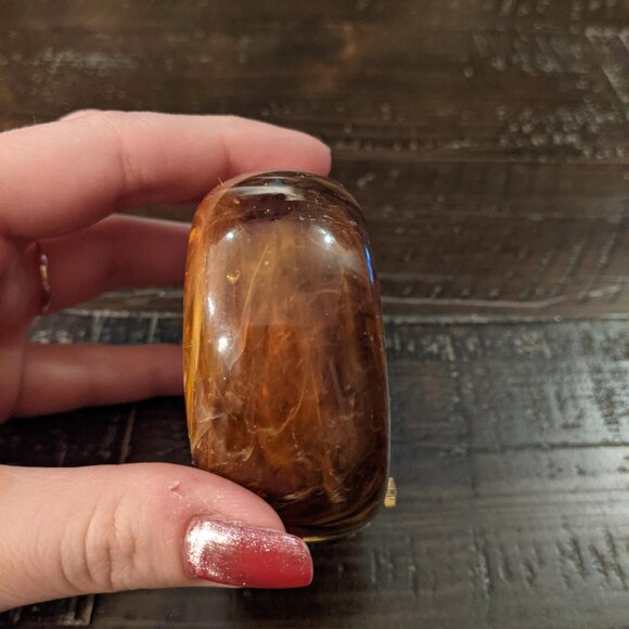 Vintage Lucerne Swiss Watch Untested For Repair - Bangle Bracelet Style Resin - Picture 4 of 11